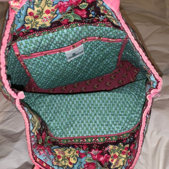 VERA BRADLEY Classic Tote Pink Pansy Retired - Picture 10 of 10